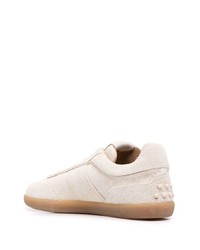 hellbeige Wildleder niedrige Sneakers von Tod's