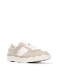 hellbeige Wildleder niedrige Sneakers von Tom Ford