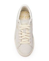 hellbeige Wildleder niedrige Sneakers von Puma