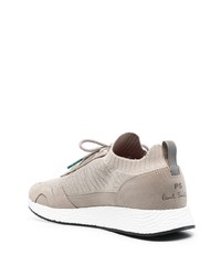 hellbeige Wildleder niedrige Sneakers von PS Paul Smith