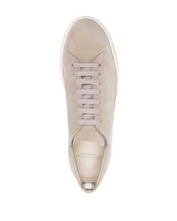 hellbeige Wildleder niedrige Sneakers von Officine Creative