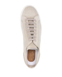 hellbeige Wildleder niedrige Sneakers von Doucal's