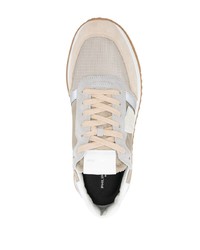 hellbeige Wildleder niedrige Sneakers von Philippe Model Paris