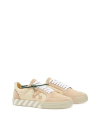 hellbeige Wildleder niedrige Sneakers von Off-White