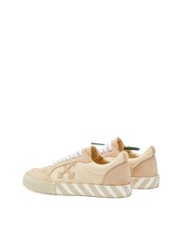 hellbeige Wildleder niedrige Sneakers von Off-White