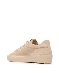 hellbeige Wildleder niedrige Sneakers von Android Homme