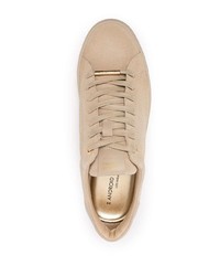 hellbeige Wildleder niedrige Sneakers von Android Homme