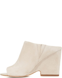 hellbeige Wildleder Pantoletten von Sam Edelman