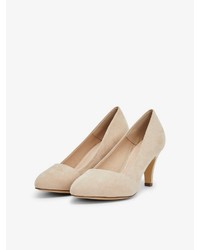 hellbeige Wildleder Pumps von Bianco