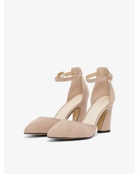 hellbeige Wildleder Pumps von Bianco