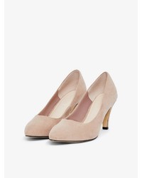 hellbeige Wildleder Pumps von Bianco