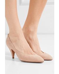 hellbeige Wildleder Pumps von Mansur Gavriel