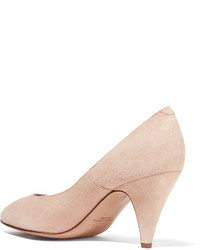 hellbeige Wildleder Pumps von Mansur Gavriel