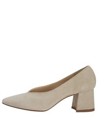 hellbeige Wildleder Pumps von Heine