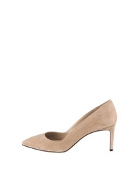 hellbeige Wildleder Pumps von Hugo