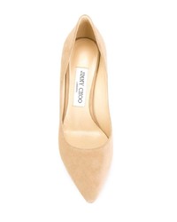 hellbeige Wildleder Pumps von Jimmy Choo