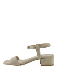 hellbeige Wildleder Sandaletten von Heine