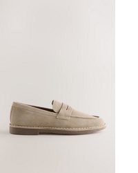 hellbeige Wildleder Slipper von next
