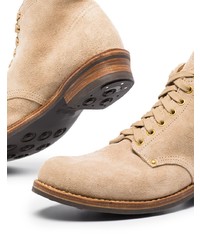 hellbeige Wildlederfreizeitstiefel von VISVIM