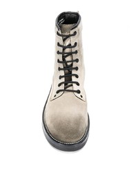 hellbeige Wildlederfreizeitstiefel von Diesel