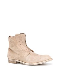 hellbeige Wildlederfreizeitstiefel von Officine Creative