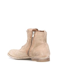 hellbeige Wildlederfreizeitstiefel von Officine Creative