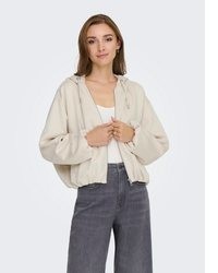 hellbeige Wildlederjacke von Only