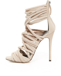 hellbeige Wildledersandalen von Giuseppe Zanotti