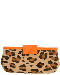 hellbeige Wildledertaschen mit Leopardenmuster