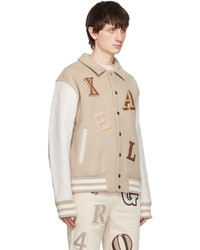 hellbeige Wollbomberjacke von Axel Arigato