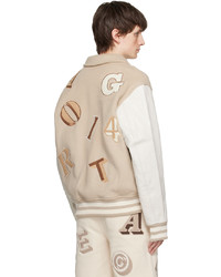 hellbeige Wollbomberjacke von Axel Arigato