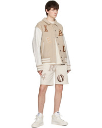 hellbeige Wollbomberjacke von Axel Arigato