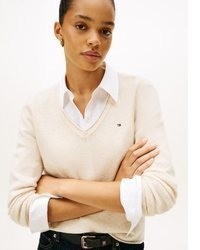 hellbeige Wollpullover von Tommy Hilfiger