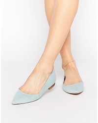 hellblaue Ballerinas von Asos