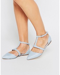 hellblaue Ballerinas von Asos