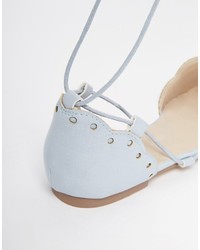 hellblaue Ballerinas von Asos