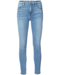 hellblaue enge Jeans aus Baumwolle von Frame