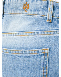 hellblaue enge Jeans aus Baumwolle von Alexander McQueen