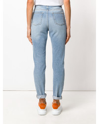 hellblaue enge Jeans aus Baumwolle von Alexander McQueen