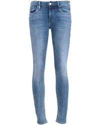 hellblaue enge Jeans aus Baumwolle von Mother