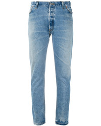 hellblaue enge Jeans aus Baumwolle von RE/DONE