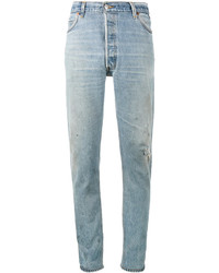 hellblaue enge Jeans aus Baumwolle von RE/DONE