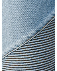 hellblaue enge Jeans aus Baumwolle von Balmain