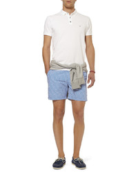 hellblaue bedruckte Badeshorts von Orlebar Brown