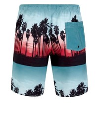 hellblaue bedruckte Badeshorts von Neff Headwear