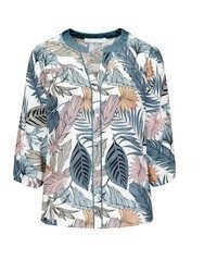 hellblaue bedruckte Bluse von BIANCA
