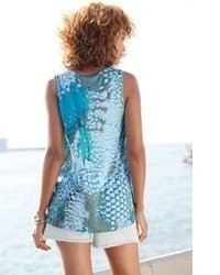 hellblaue bedruckte Bluse von Buffalo