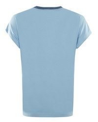hellblaue bedruckte Bluse von Hajo