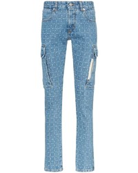 hellblaue bedruckte enge Jeans von 1017 Alyx 9Sm