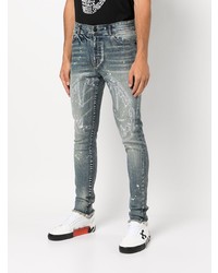 hellblaue bedruckte enge Jeans von Haculla